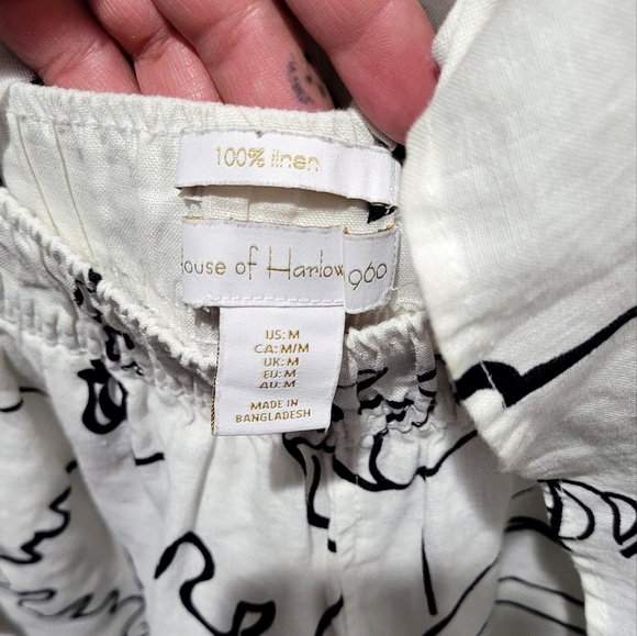 House of Harlow 1960 Linen Abstract S/M set - Picture 6 of 8